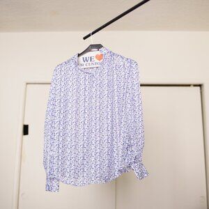 Floral Blue Blouse